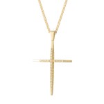 Γυναικείος Σταυρός , Χρυσός 18κ Με Διαμάντια